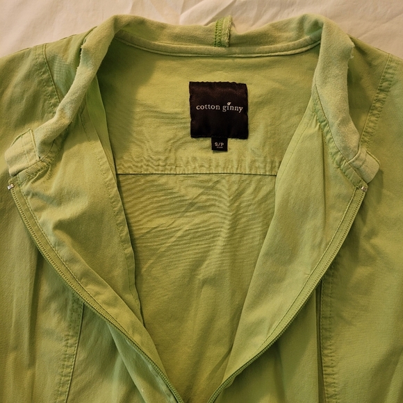Cotton Ginny Vintage 2 Piece Retro Lime Green Zip Vest (S) and Ankle Pants (14) - Picture 3 of 13